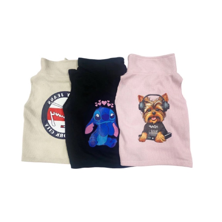 Chaleco waffle estampado