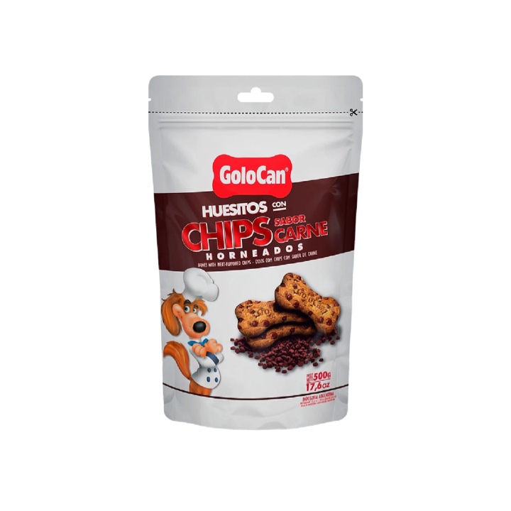 Golocan Huesitos con chips de carne 500 g