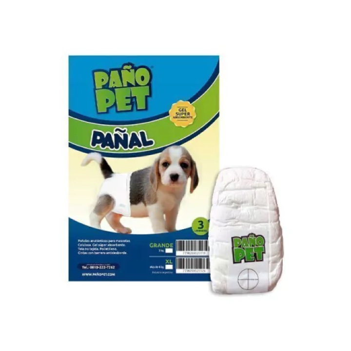 Pañal Paño Pet x3