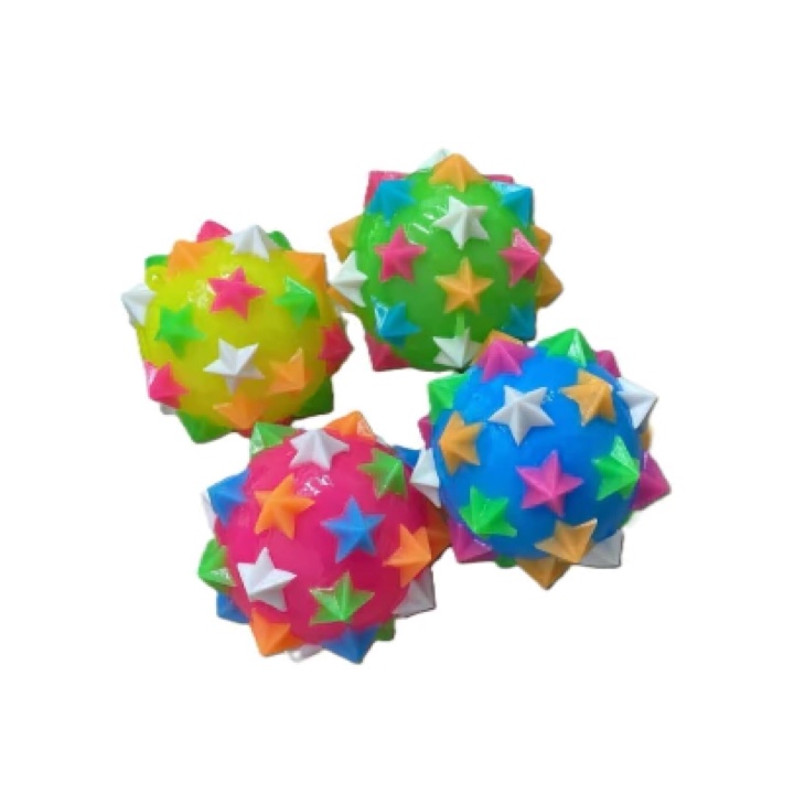 Pelota chifle con estrellas y luz