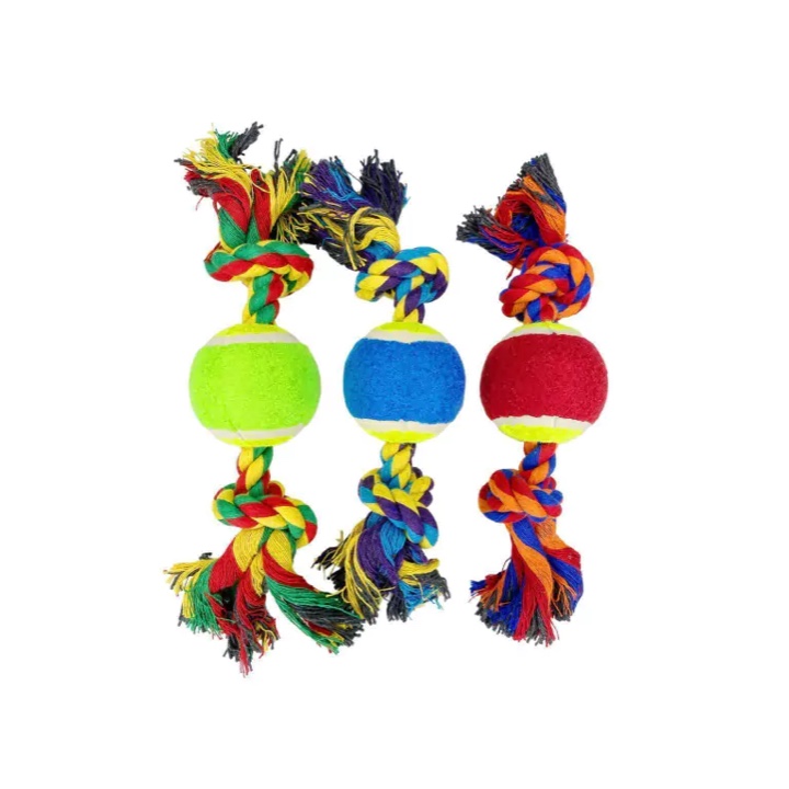 Soga con 2 Nudos y Pelota de Tenis
