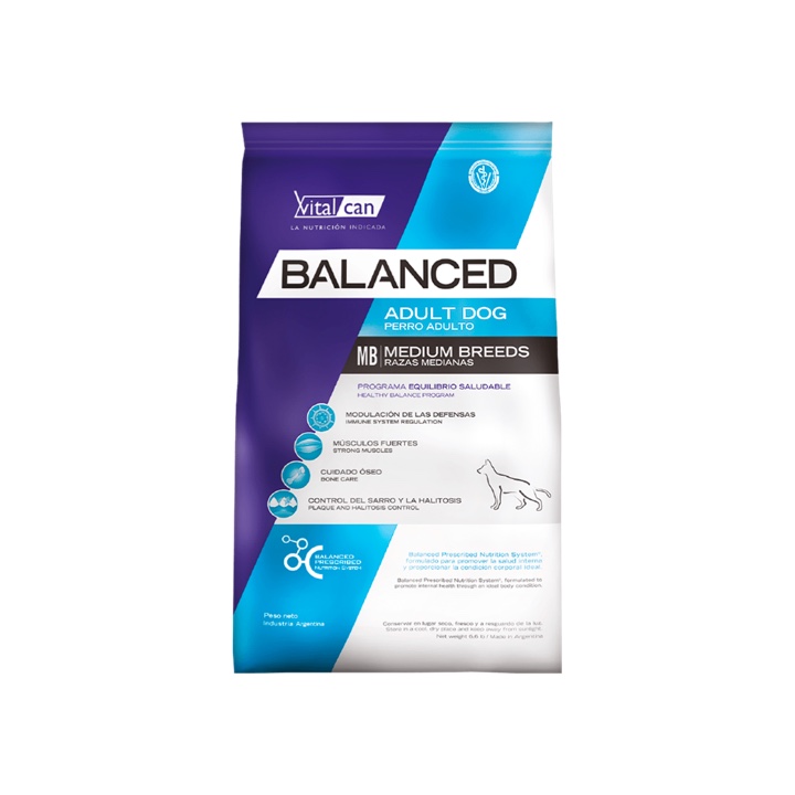 Vital Can Balanced Adulto Raza Mediana 12 kg